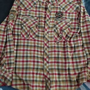 Plaid trucker shirt
